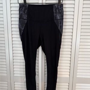 Black Leggings with Mesh Detail